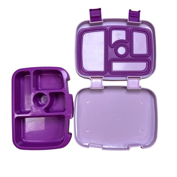 Bentgo Kids Purple Lunch Box Sealed Compartments School Snacks - Picture 4 of 5